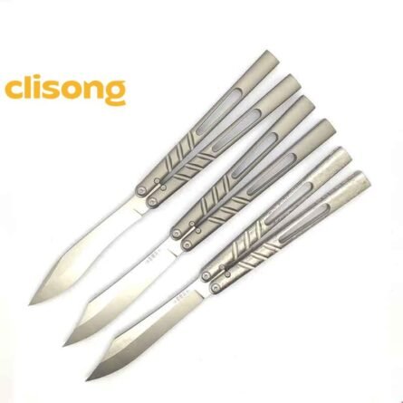 Titus BRS Latchless Titanium Channel Alpha Beast (CHAB) Balisong - Image 14