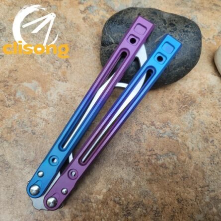 Theone Arctic Fox Balisong – Titanium Handle with Original Design and Damascus Blade Options - Image 35