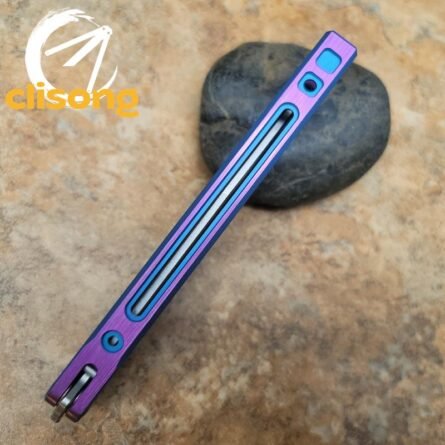 Theone Arctic Fox Balisong – Titanium Handle with Original Design and Damascus Blade Options - Image 10