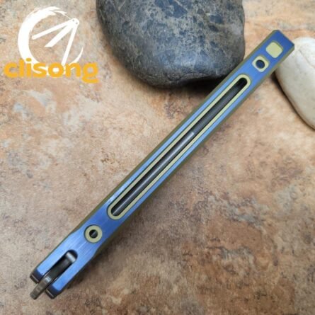 Theone Arctic Fox Balisong – Titanium Handle with Original Design and Damascus Blade Options - Image 4