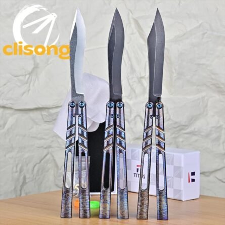 Titus BRS Latchless Titanium Channel Alpha Beast (CHAB) Balisong - Image 2