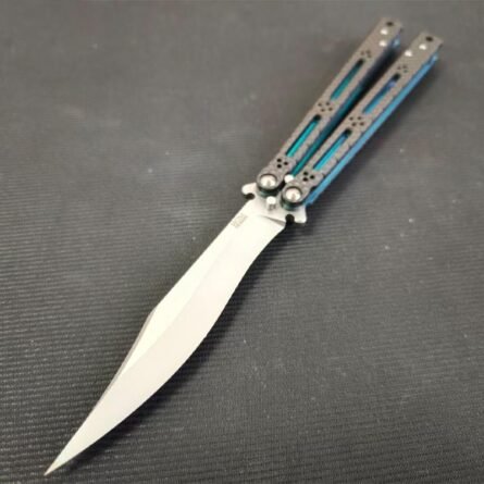 XIAOYU HOM Basilisk Balisong Clone Carbon Fiber Handle with Titanium Lining - Image 2