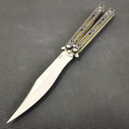 XIAOYU HOM Basilisk Balisong Clone Carbon Fiber Handle with Titanium Lining - Image 4