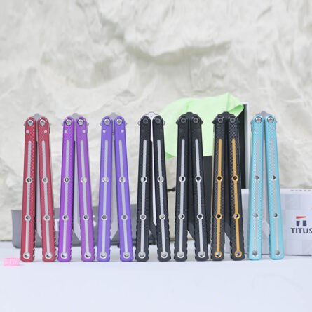 Titus Kraken V3 Grooved Edition Balisong 7075 Aluminum False - Image 4