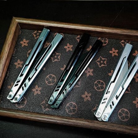 Once Original Design Alpha Bone Balisong 7075 Aluminum Alloy Handle False - Image 10