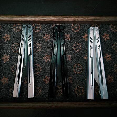 Once Original Design Alpha Bone Balisong 7075 Aluminum Alloy Handle False - Image 5