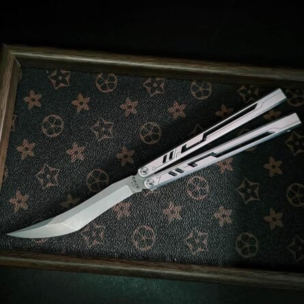 Once Original Design Alpha Bone Balisong 7075 Aluminum Alloy Handle False - Image 6