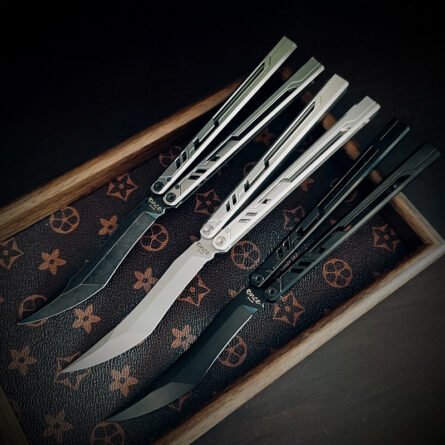 Once Original Design Alpha Bone Balisong 7075 Aluminum Alloy Handle False - Image 3
