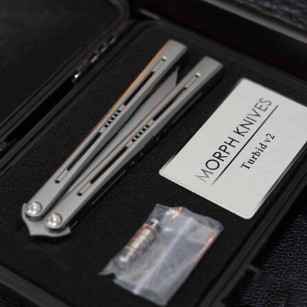 MORPH KNIVES Turbid v2 Original Titanium Handle Balisong - Image 4